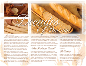 Neomonde Artisan Bread Brochure Inside