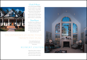 Reinert Custom Homes Brochure Page 2 & Flap