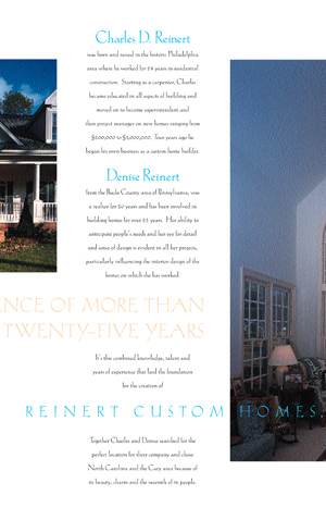 Reinert Custom Homes Brochure Detail 1